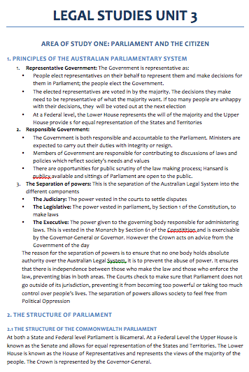 Legal Studies Units 3 & 4 FULL SUMMARY - NoteXchange