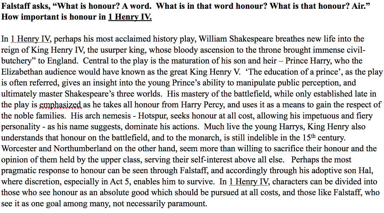 Реферат: Education Of Hal King Henry IV Essay