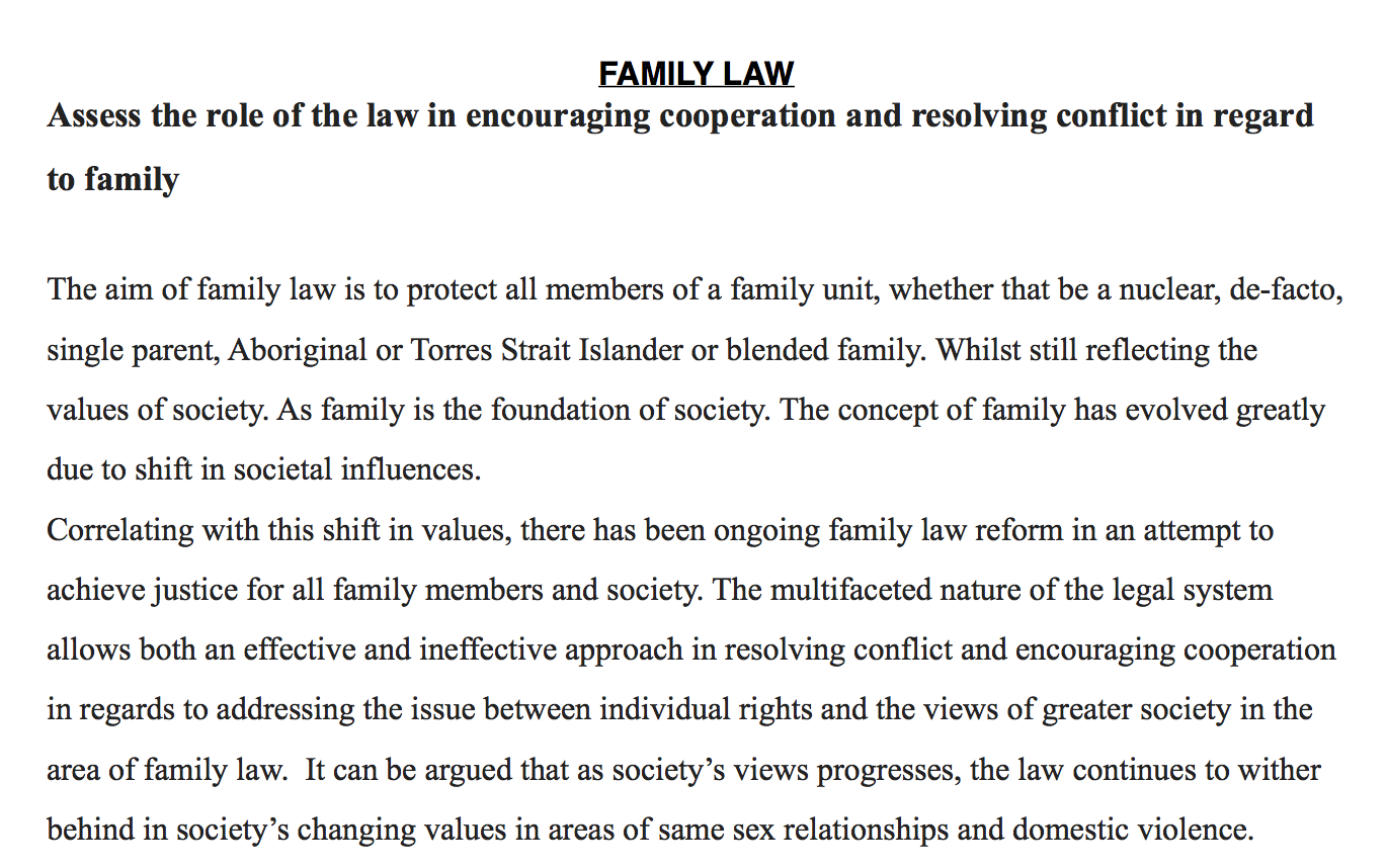 family law essay topics