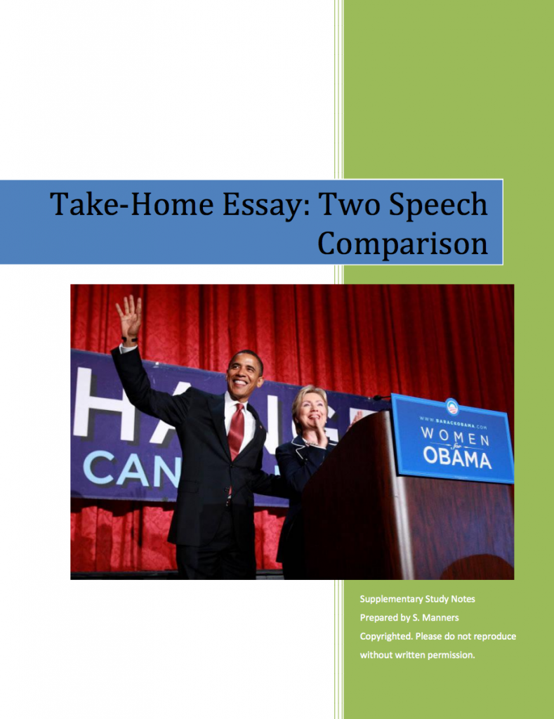 comparing two speeches essay