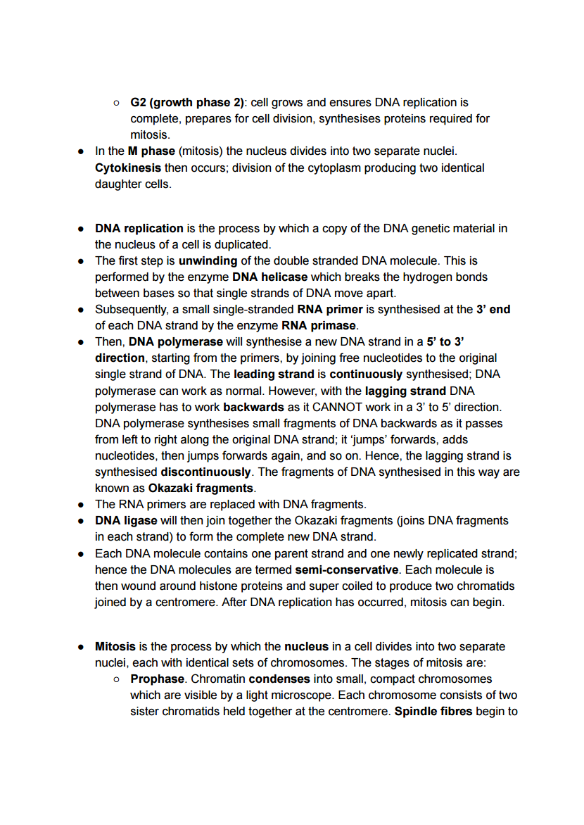 VCE Biology Unit 4 - NoteXchange