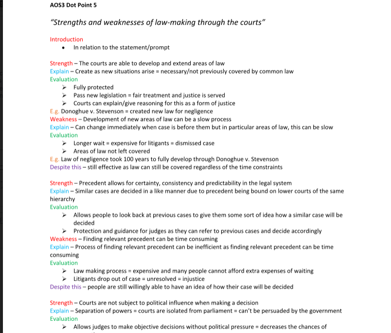 Legal Studies Units 3/4 Notes - NoteXchange