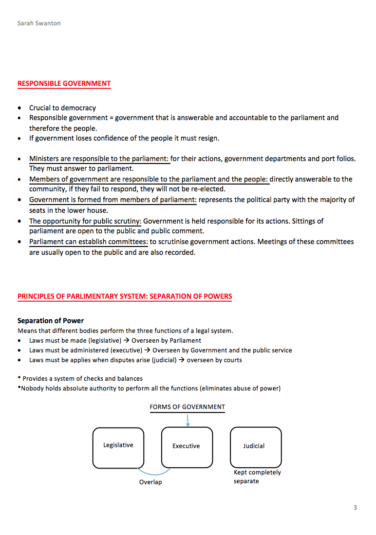 Legal Studies Units 3&4 Notes - NoteXchange