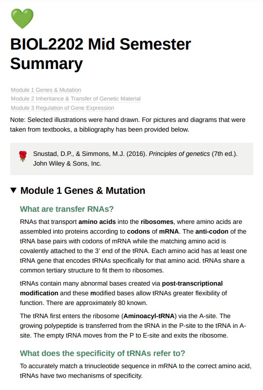 Biology Notes About Genetics - NoteXchange