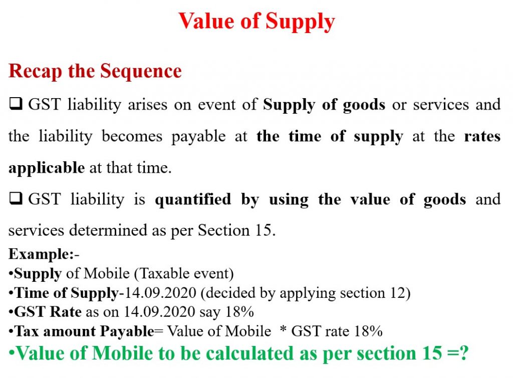 GST Valuation