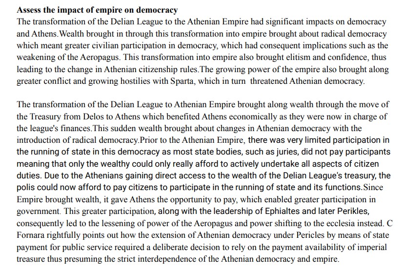 short essay on athenian democracy