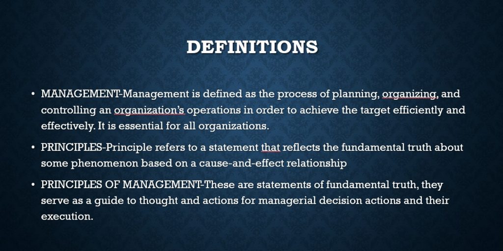 Principles of Management