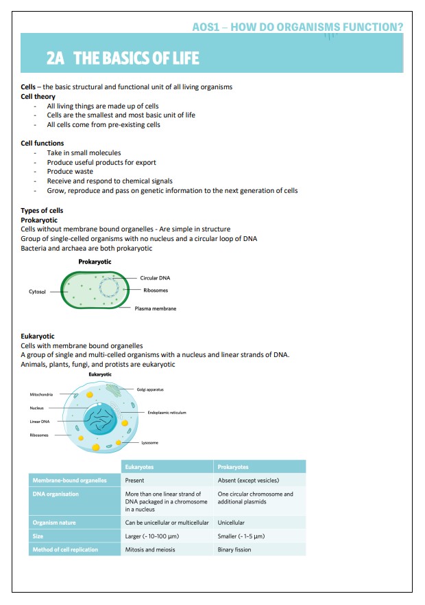 unit 1 2 biology vce