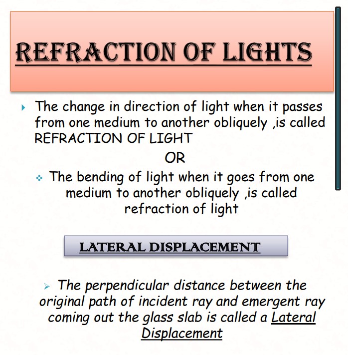 Refraction of Lights and Lenses - NoteXchange