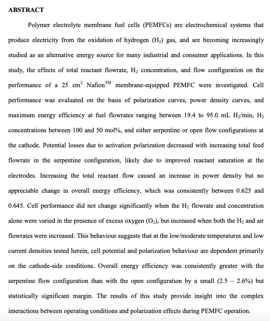 CHG4116 Fuel Cells Lab Report