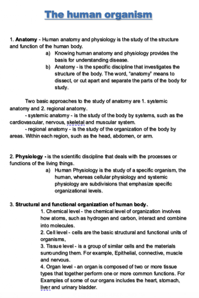 Human Anatomy and Physiology