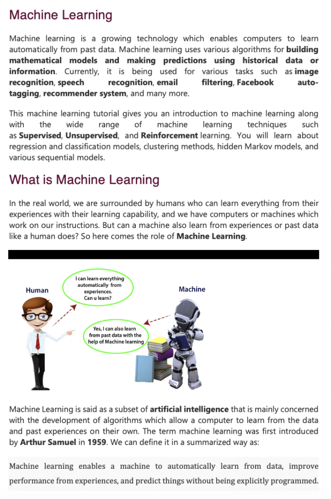 Intro to Machine Learning