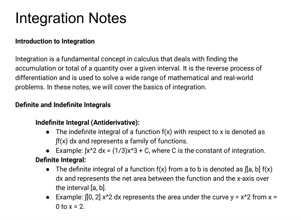 Intro to Calculus Integration