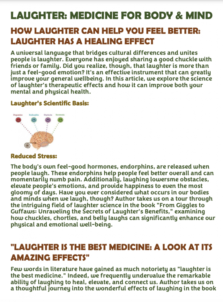 Laughter as Medicine