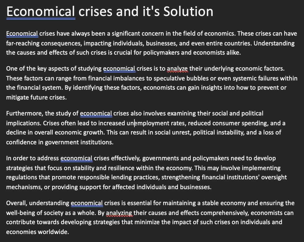 Guide to Economical Crises - NoteXchange