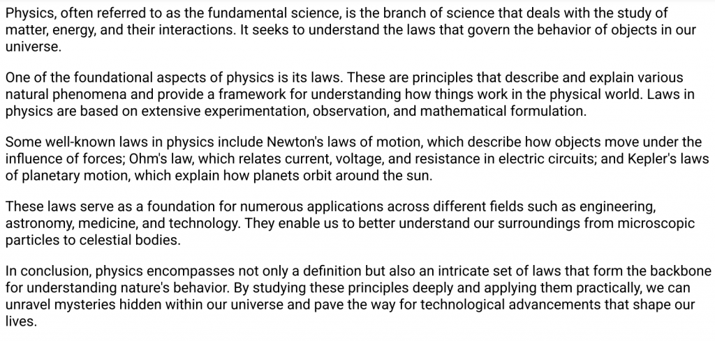 Physics and Its Laws